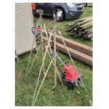 Upright sprinkler system and Mantis Tiller, row:10