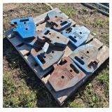 (8) Ford front end weights, 80lbs each, row:10