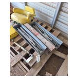 (3) Metal folding sawhorses, bldg:green