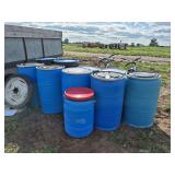 (10) Removable lid plastic barrels cleaned, row:5