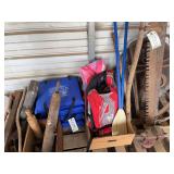 (4) Boat cushions, (3) kids life jackets, ski rope, (2) boat oars; bld: locked
