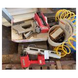 Hilty air nailer, nails, quick drivers screws, air compressor bldg:green