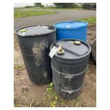 (3) Plastic barrels, row:4
