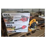 Skil power core 40 chainsaw & (2) gas blowers, bldg:locked