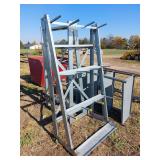 (2) Pipe racks and metal shelf, row:11