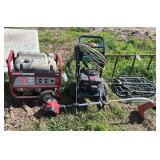 Craftsman power washer, Coleman generator, & weed whip, row:6