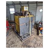 Hydro hose krimping machine and fittings, bldg:green