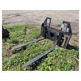 48' walk through skid steer pallet forks, row:5