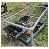 Skid steer post hole digger hex drive with 2 augers, row:8