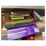 Sand Paper and contents on shelf, includes trailer ball