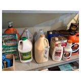 Solvents, cleaners, Muriatic acid, hand cleaner and misc.