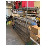 Metal Wire Shelf on casters, 3 ft x 6 ft x 80' tall