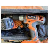 Ridgid Cordless Driver with battery and charger and bits