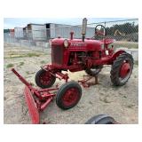 1948 Farmall cub with front blade