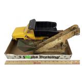 Tonka metal truck, Buddy metal toy digger, rusty