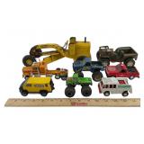 Tonka tractor and mulitary toys, rusty,  Matchbox