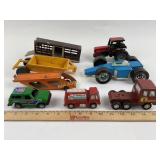 Buddy metal race car, case metal tractor, tootsie