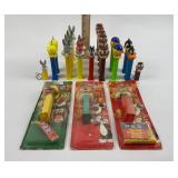 24 Collectible Looney Tunes Pez & Pez Keychains