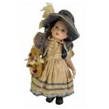 Porcelain Doll With Teddy Bear