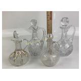 Glass Cruets with Stoppers