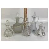 Glass Cruets with Stoppers