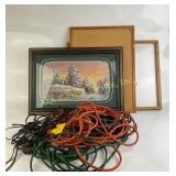 Artwork, Cork Bulletin Board, Extension Cords, Whi