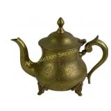 Brass Teapot with Engraved Design