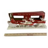 Santa Claus Sleigh With Reindeer Display