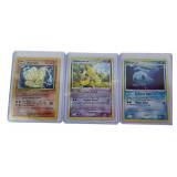 3 Older Collectible Pokemon Holo Cards