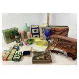 Avon Aftershave, Jewelry, Fostoria Goblet, & 7 Up