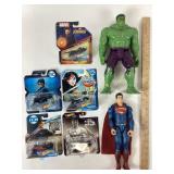Nos Hotwheels Marvel & DC and Superman and Hulk