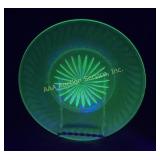 Green Uranium Starburst Glass Plate