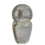 Kista Boda Glass Owl Figurine Decor, Artist Signed