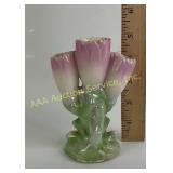Czechoslovakian Ceramic Floral Vase