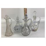 Glass Cruets With Stoppers