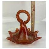 MCM Orange Swirl Art Glass