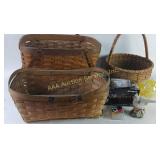 Wicker Baskets, Glass Ornament, Figurine, Bulbs