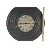 Cafe de la Tour Wall Clock, Blue Red Design