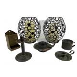 Metal Lanterns, Candle Holders, Tin Cups