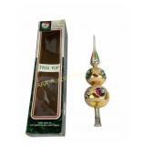 Santaï¿½s World Glass Tree Top Ornament