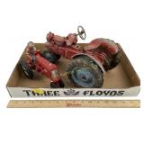 Rubber M-M tractor, Hurley kiddie toy tractor,