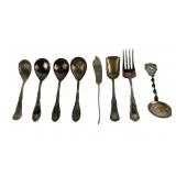 Silver Plate Utensils, Twist Handle Viking Ship Sp