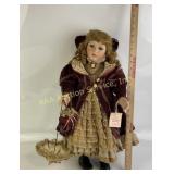 Williamsburg Doll Factoryï¿½Chloeï¿½ in Burgundy Outfi