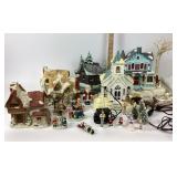 Christmas Village Houses, Figures, Trees