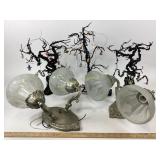 Wall Sconces With Glass Shades, Halloween Trees