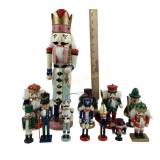 Nutcrackers:  football player, pink, soldier and