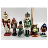 Nutcrackers:  queen, bear, baseball player, and
