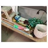 Swiffer Mop, Table Lamp, Wall Chart of Human Anato