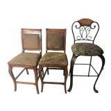 3 counter height chairs