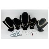 Pearl-Like and Gemstone Necklaces, and Bracelets